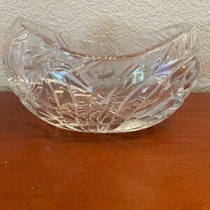 Heavy Cut Crystal Glass Bowl